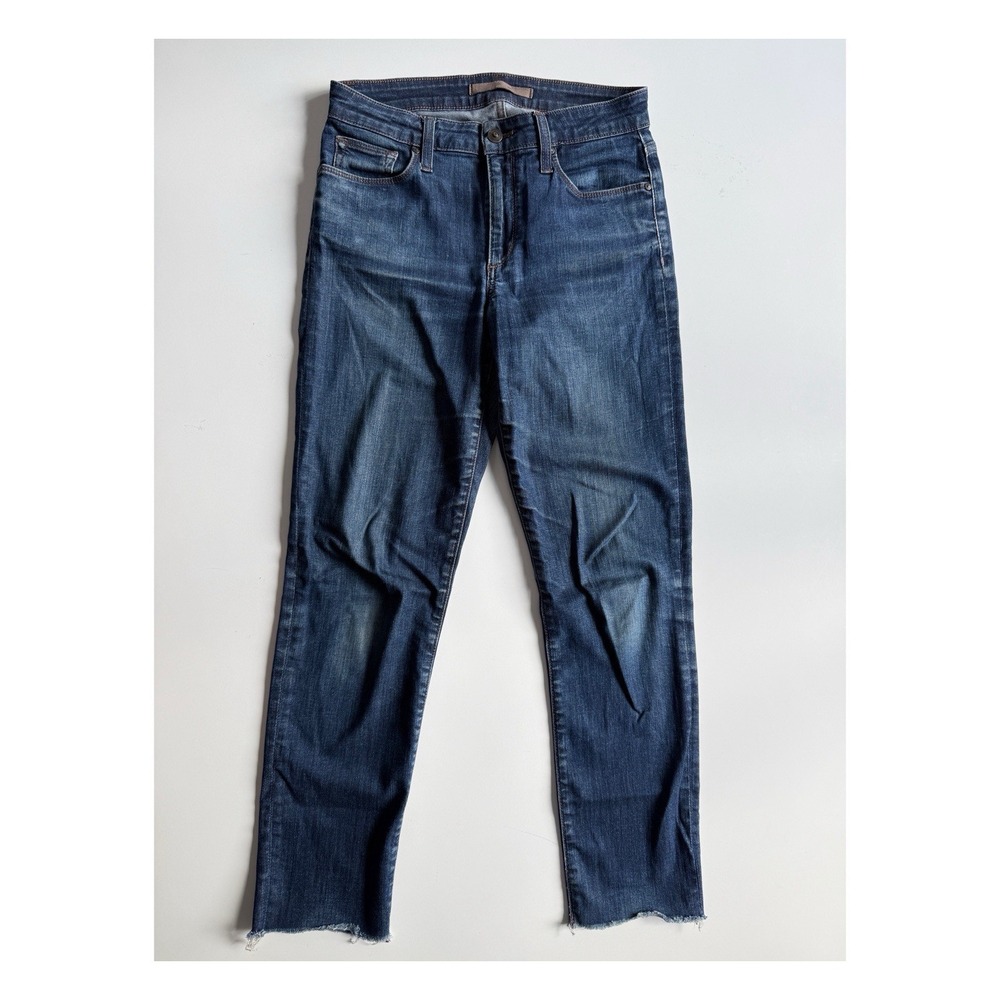 JOES JEANS Straight Ankle Raw Hem Straight Leg Jean Womens 27 (28x27.5) Blue